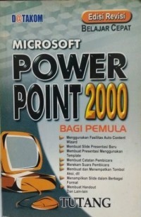 Image of BELAJAR CEPAT MICROSOFT POWER POINT 2000 BAGI PEMULA