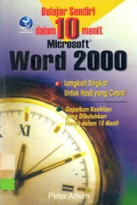Image of BELAJAR SENDIRI DALAM 10 MENIT MICROSOFT EXCEL 2000