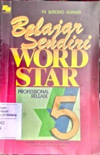 Image of BELAJAR SENDIRI WORD STAR PROFESIONAL RELEASE 5