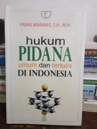 HUKUM PIDANA UMUM DAN TERTULIS