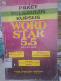 PAKET PELAJARAN KURSUS WORD STAR 5.5