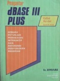 Image of PENGANTAR DBASE III PLUS